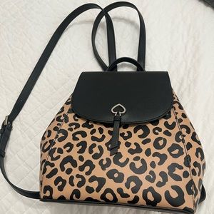 New ** Kate Spade Medium Flap Backpack - Leopard